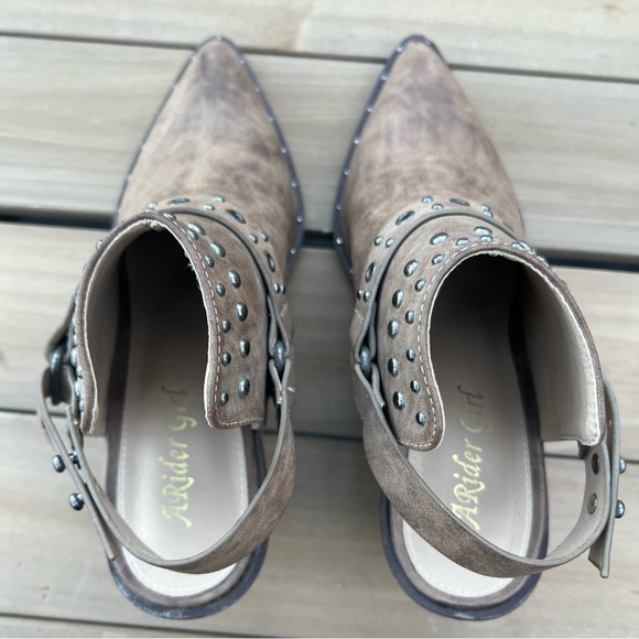 A Rider Girl Western Boho Studded Slingback, 6 - Picture 7 of 9